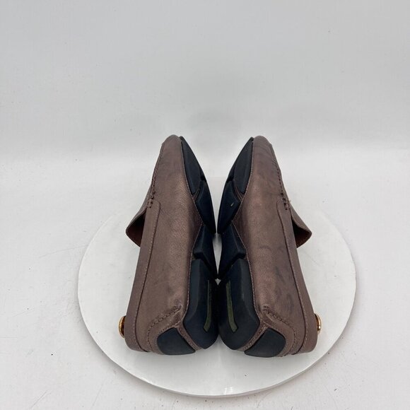 Donald J Pliner Vieto Men Size 11M Gold leather Slip On Loafer Casual Shoes - Picture 6 of 14